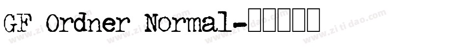 GF Ordner Normal字体转换
